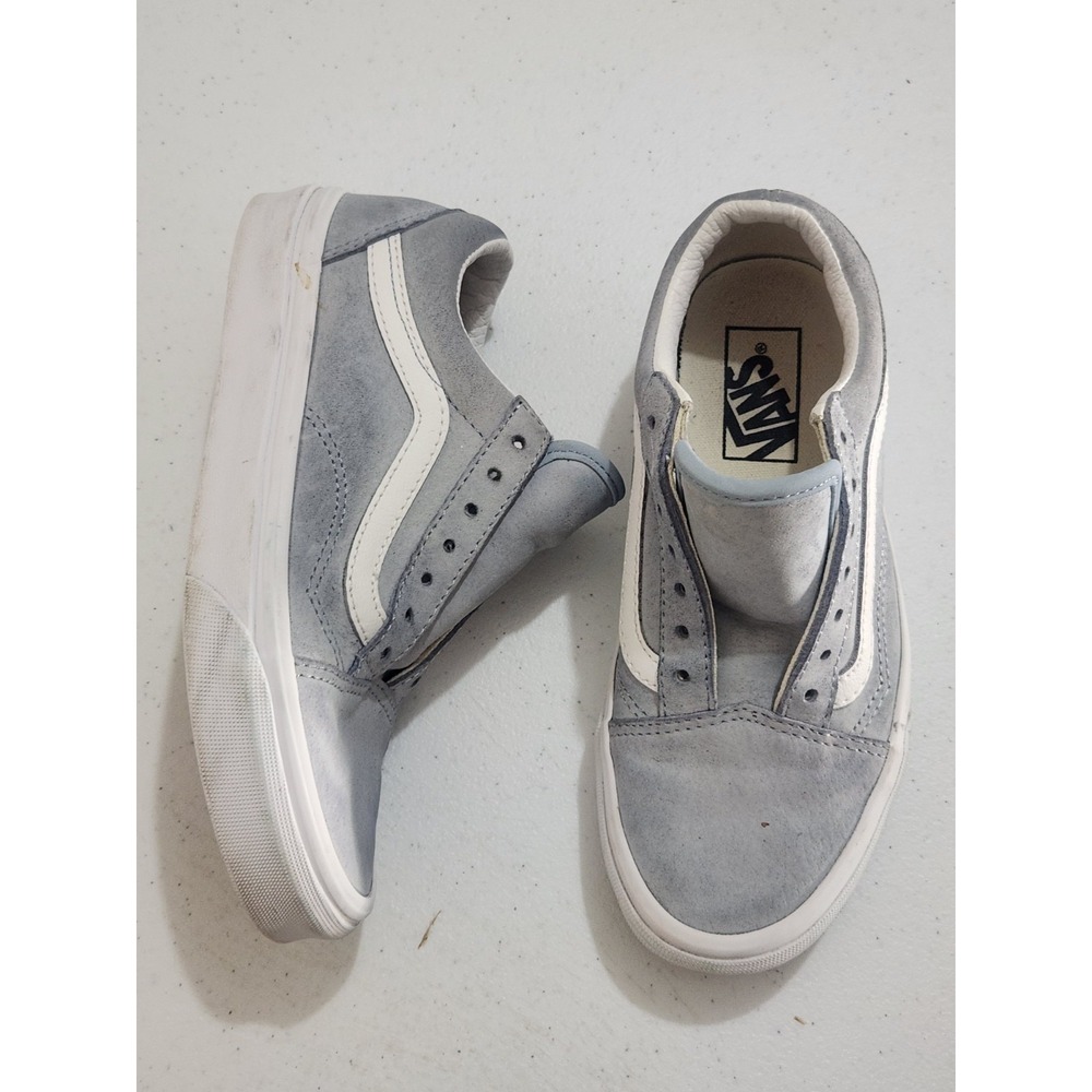 Vans‎ Old Skool Grey Suede Sneakers Mens 4.5 Womens 6 No Laces